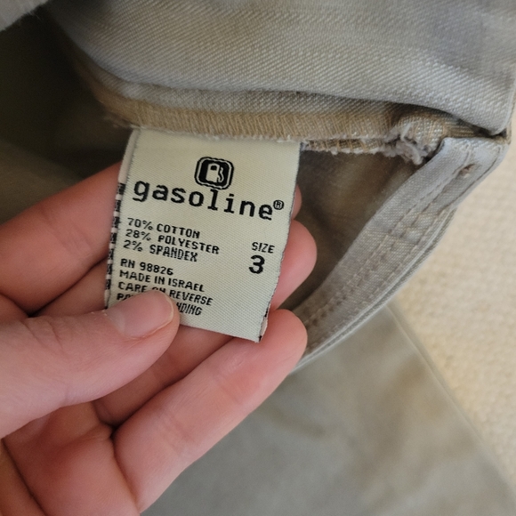 VNT womens low rise flare gasoline tan color pants Size 3 gasoline brand - Picture 2 of 11